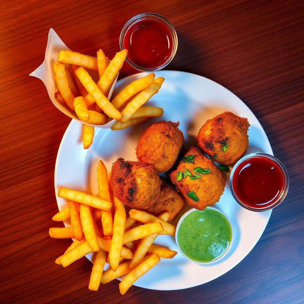 CHICKEN PAKORA & CHIPS