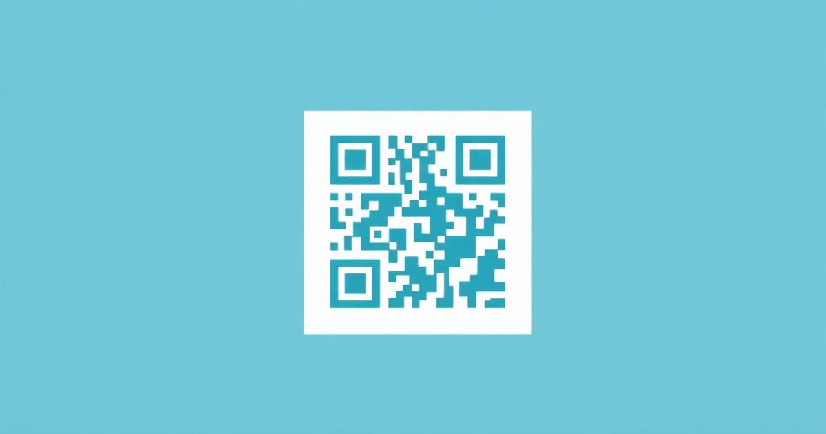 Illustration of a QR code with a clear quiet zone around it